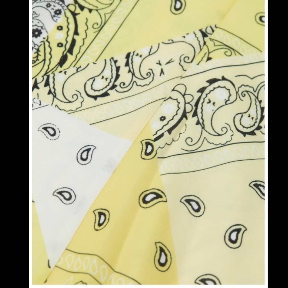 STAUD Patchwork Bandana Canary Mini Dress (Size 2) - Picture 4 of 4